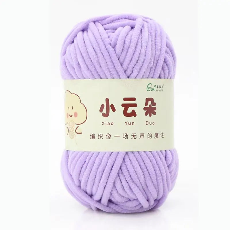 50g/Roll Chenille Yarn for Crochet Solid Color Soft Warm Chenille Yarn for Amigurumi Craft Knitting Baby Blankets Plush Toys