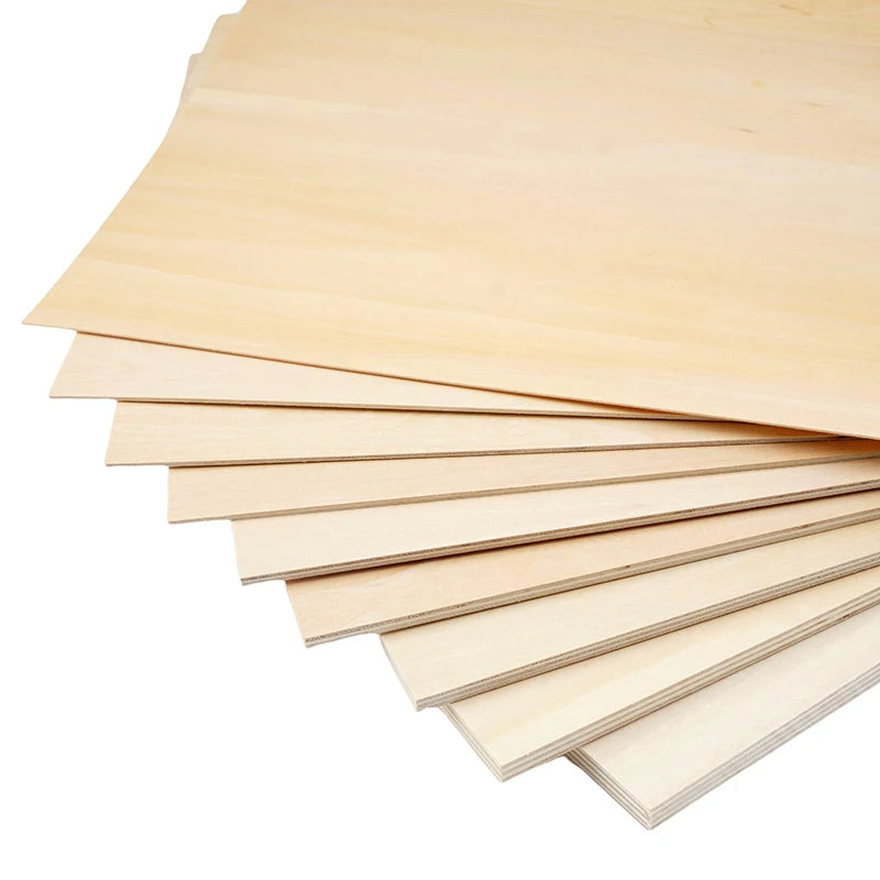 1-5Pcs Thick 1.5/2/3/4/5/6/8/10mm Handmade Basswood Plywood For DIY Craft Sand Table/Pyrography/Carving/Building Model Materials