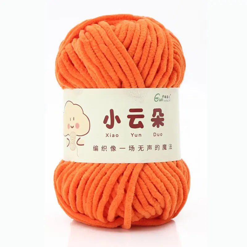 50g/Roll Chenille Yarn for Crochet Solid Color Soft Warm Chenille Yarn for Amigurumi Craft Knitting Baby Blankets Plush Toys