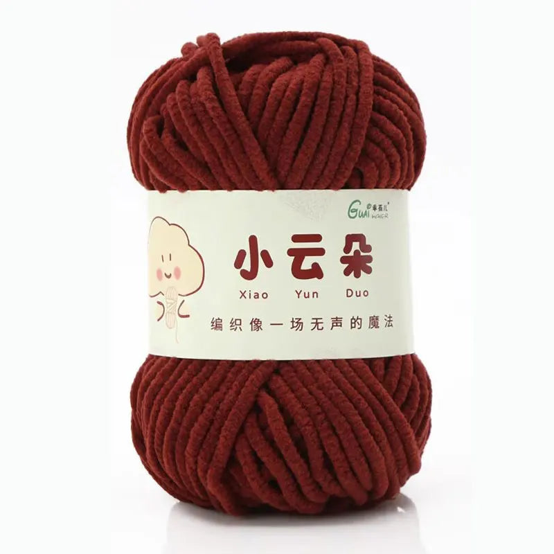 50g/Roll Chenille Yarn for Crochet Solid Color Soft Warm Chenille Yarn for Amigurumi Craft Knitting Baby Blankets Plush Toys