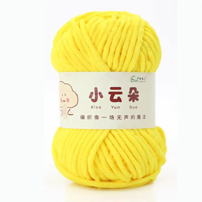 50g/Roll Chenille Yarn for Crochet Solid Color Soft Warm Chenille Yarn for Amigurumi Craft Knitting Baby Blankets Plush Toys