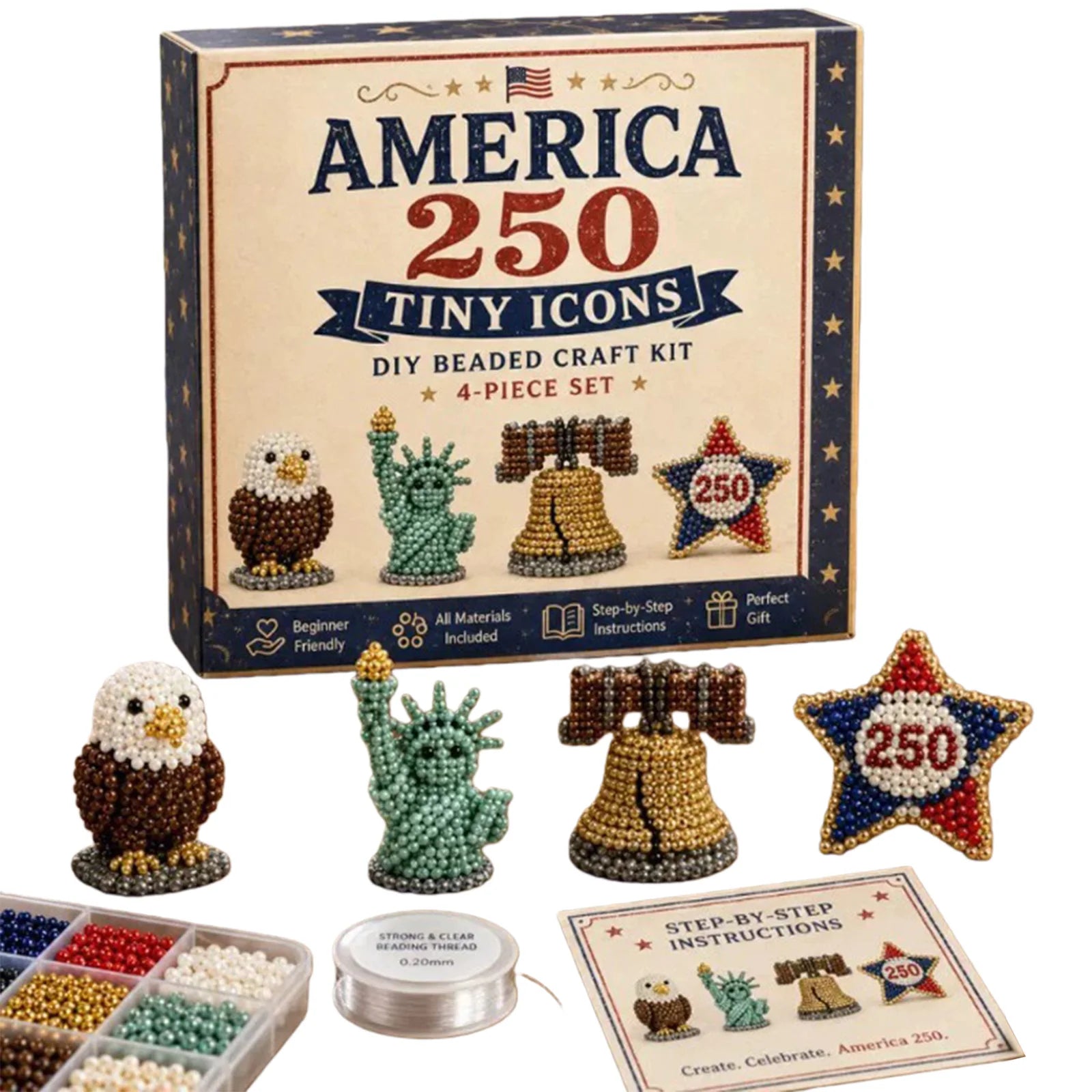 Cute Bird & Animal Beading Craft Set Bright Colors Vibrant Tube Beads Kit Home Decoration Jewelry Making Supplies for Adult