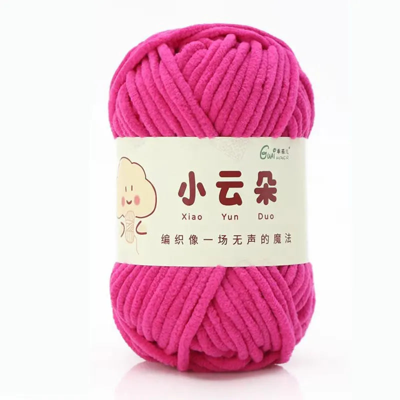 50g/Roll Chenille Yarn for Crochet Solid Color Soft Warm Chenille Yarn for Amigurumi Craft Knitting Baby Blankets Plush Toys