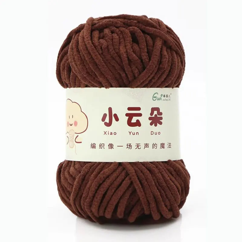 50g/Roll Chenille Yarn for Crochet Solid Color Soft Warm Chenille Yarn for Amigurumi Craft Knitting Baby Blankets Plush Toys