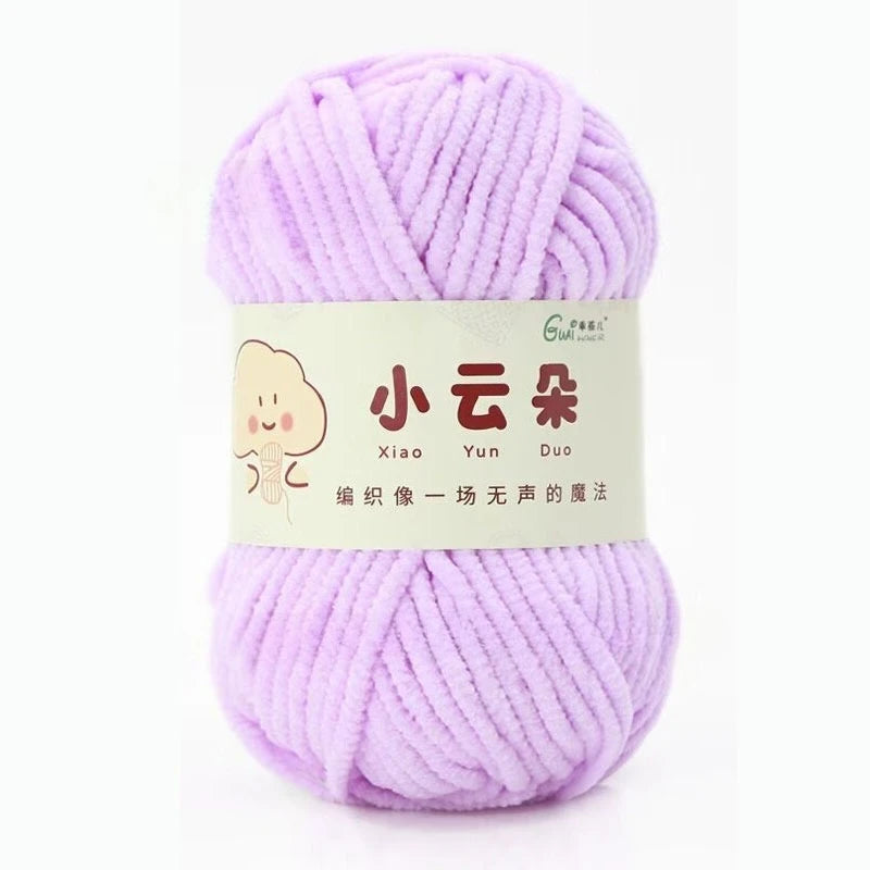 50g/Roll Chenille Yarn for Crochet Solid Color Soft Warm Chenille Yarn for Amigurumi Craft Knitting Baby Blankets Plush Toys