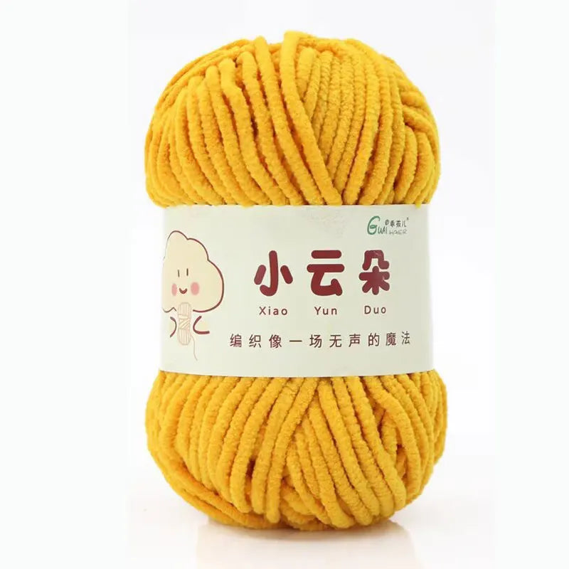 50g/Roll Chenille Yarn for Crochet Solid Color Soft Warm Chenille Yarn for Amigurumi Craft Knitting Baby Blankets Plush Toys