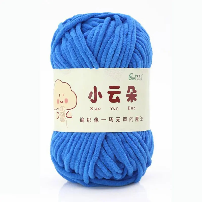 50g/Roll Chenille Yarn for Crochet Solid Color Soft Warm Chenille Yarn for Amigurumi Craft Knitting Baby Blankets Plush Toys