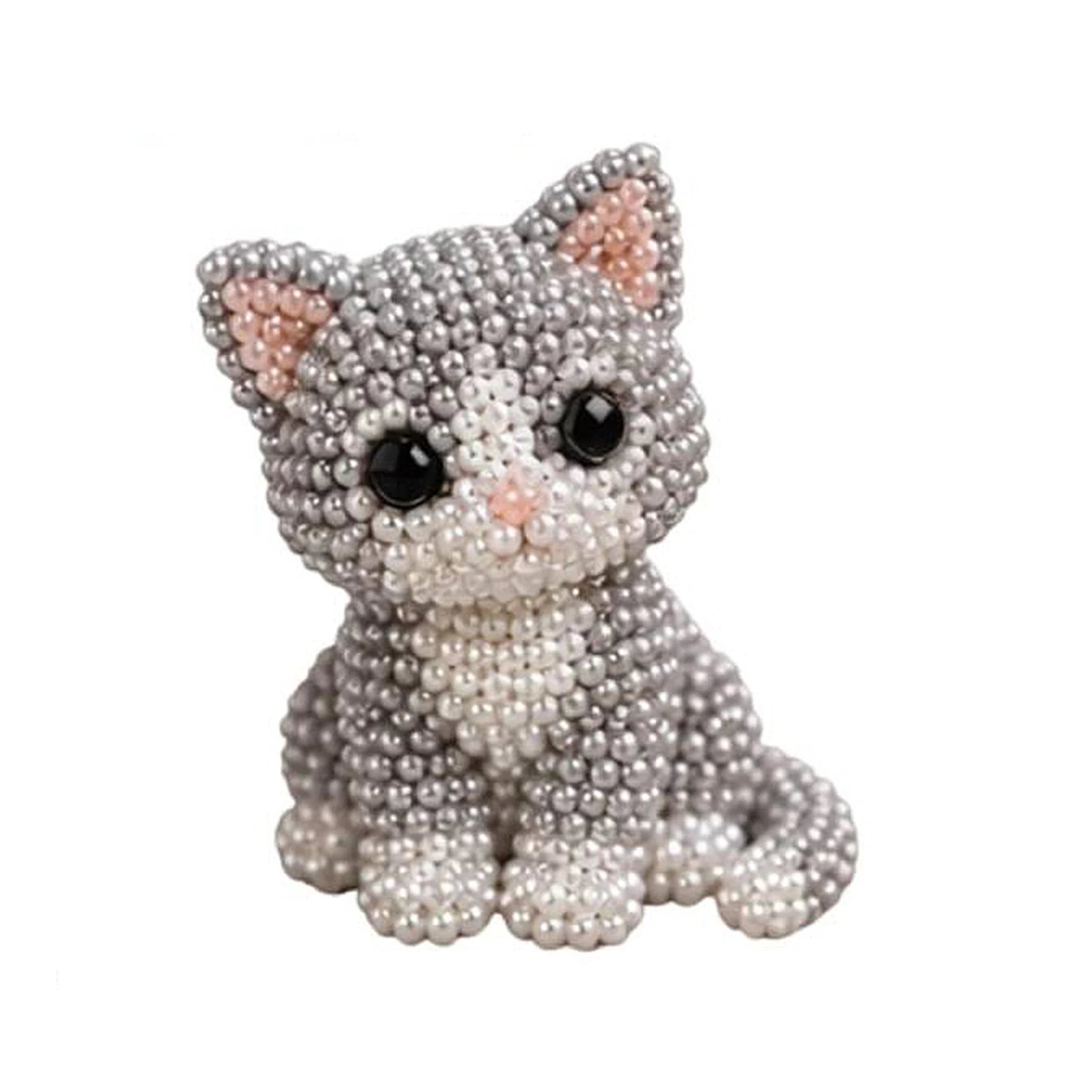 DIY 3D Animals Bead Craft Kit with Colorful Beads Bead Embroidery Set for Crafting Enthusiasts Girls Women Teens Adults