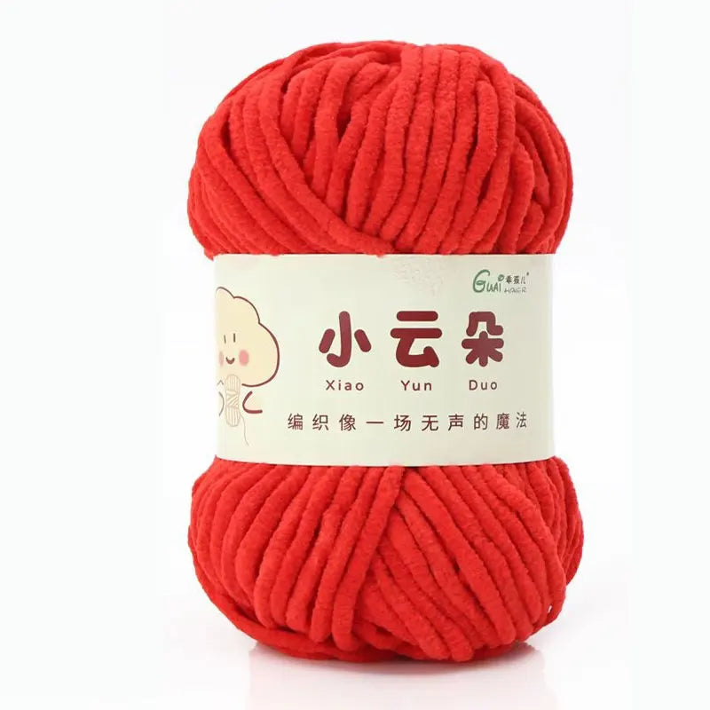 50g/Roll Chenille Yarn for Crochet Solid Color Soft Warm Chenille Yarn for Amigurumi Craft Knitting Baby Blankets Plush Toys