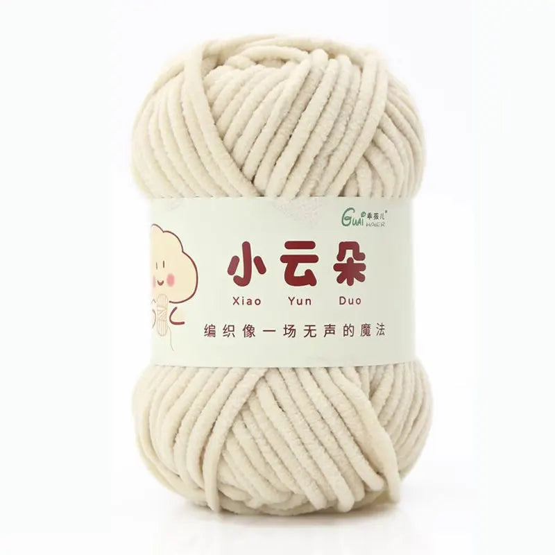 50g/Roll Chenille Yarn for Crochet Solid Color Soft Warm Chenille Yarn for Amigurumi Craft Knitting Baby Blankets Plush Toys
