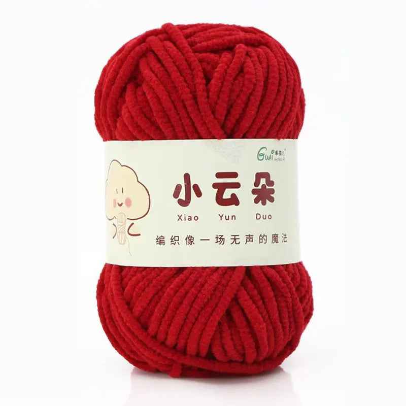 50g/Roll Chenille Yarn for Crochet Solid Color Soft Warm Chenille Yarn for Amigurumi Craft Knitting Baby Blankets Plush Toys