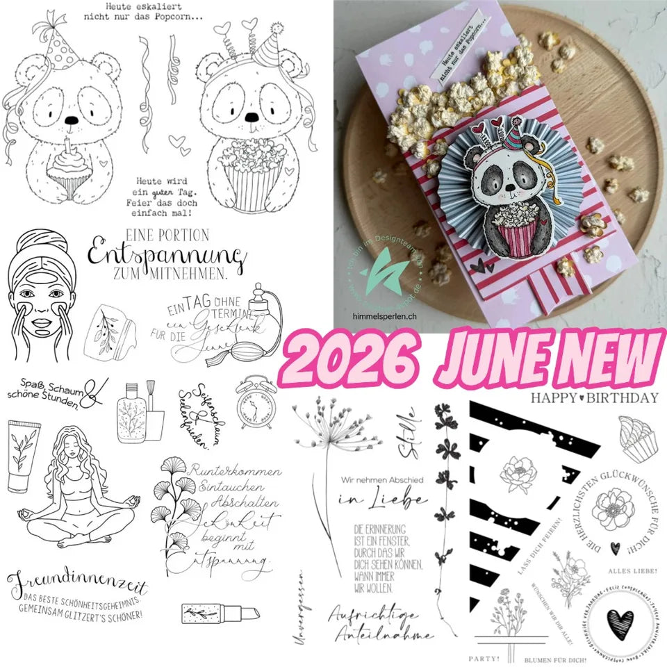Panda 2026 June New Metal Cutting Dies and Stamps DIY Scrapbooking Card Stencil Paper Cards Handmade Album Stamp Die Sheets