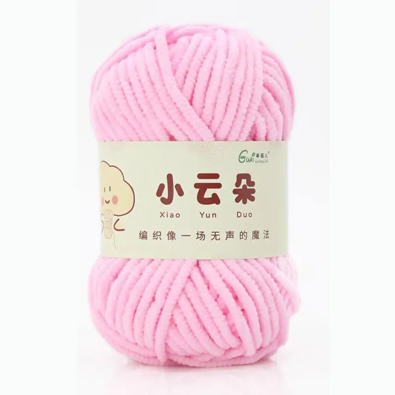 50g/Roll Chenille Yarn for Crochet Solid Color Soft Warm Chenille Yarn for Amigurumi Craft Knitting Baby Blankets Plush Toys