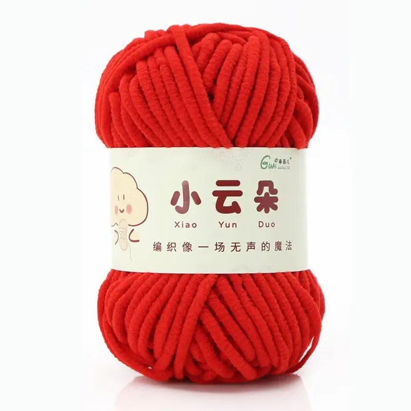50g/Roll Chenille Yarn for Crochet Solid Color Soft Warm Chenille Yarn for Amigurumi Craft Knitting Baby Blankets Plush Toys