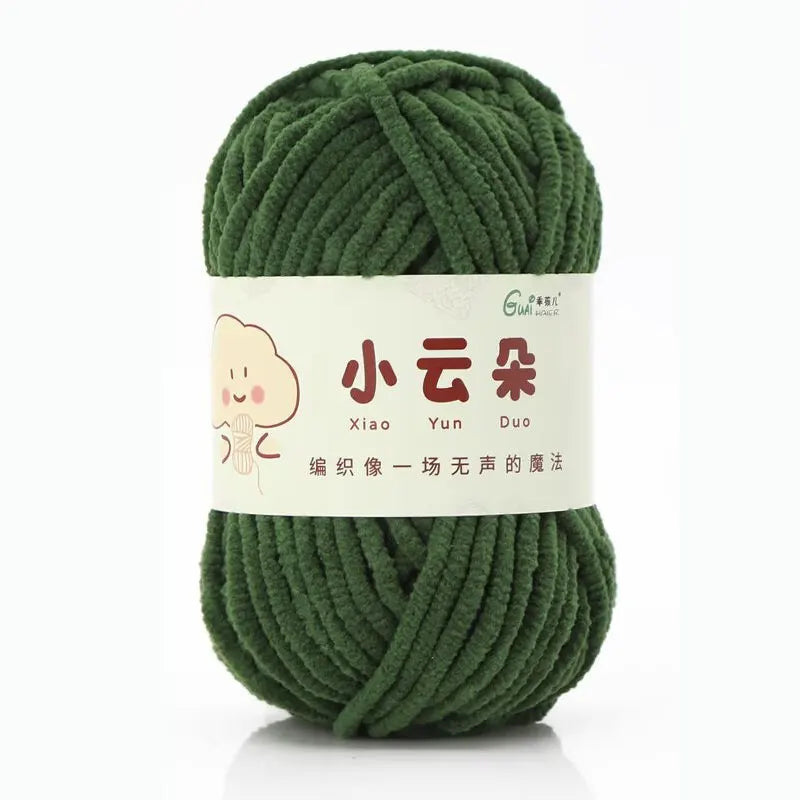 50g/Roll Chenille Yarn for Crochet Solid Color Soft Warm Chenille Yarn for Amigurumi Craft Knitting Baby Blankets Plush Toys