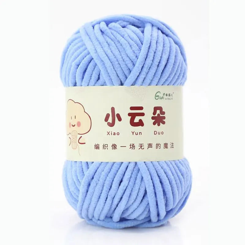 50g/Roll Chenille Yarn for Crochet Solid Color Soft Warm Chenille Yarn for Amigurumi Craft Knitting Baby Blankets Plush Toys