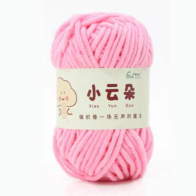 50g/Roll Chenille Yarn for Crochet Solid Color Soft Warm Chenille Yarn for Amigurumi Craft Knitting Baby Blankets Plush Toys