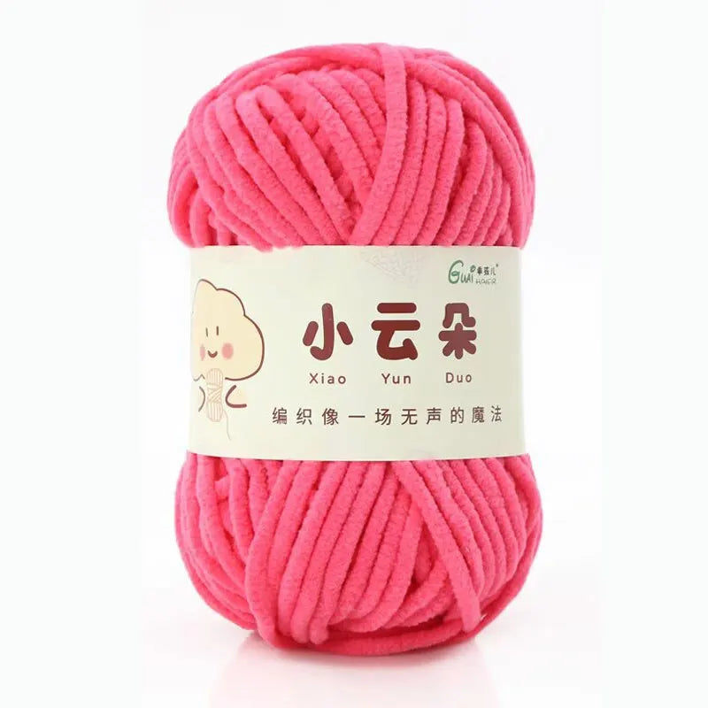 50g/Roll Chenille Yarn for Crochet Solid Color Soft Warm Chenille Yarn for Amigurumi Craft Knitting Baby Blankets Plush Toys