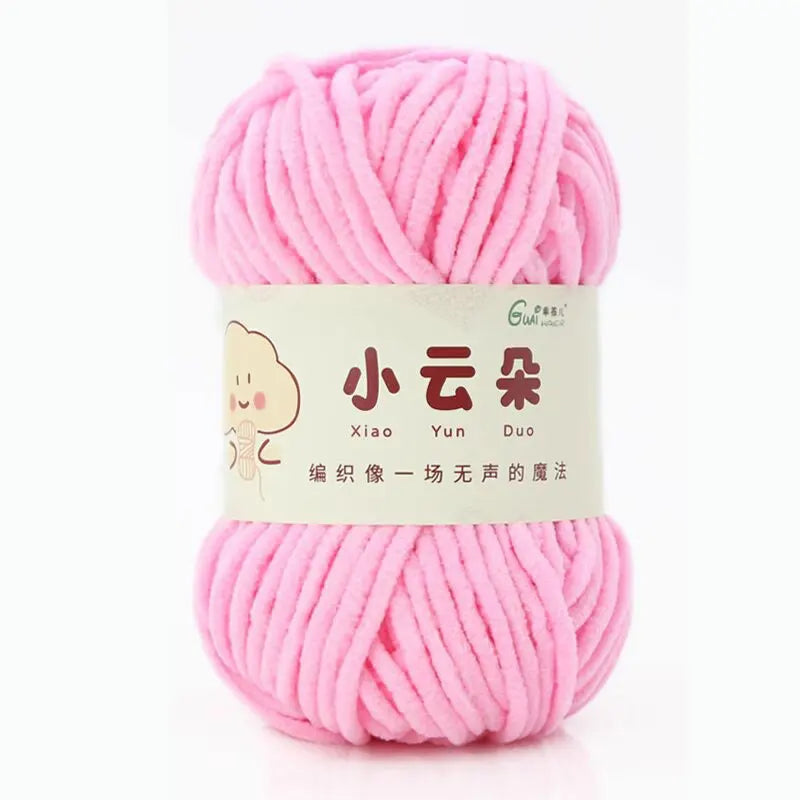 50g/Roll Chenille Yarn for Crochet Solid Color Soft Warm Chenille Yarn for Amigurumi Craft Knitting Baby Blankets Plush Toys