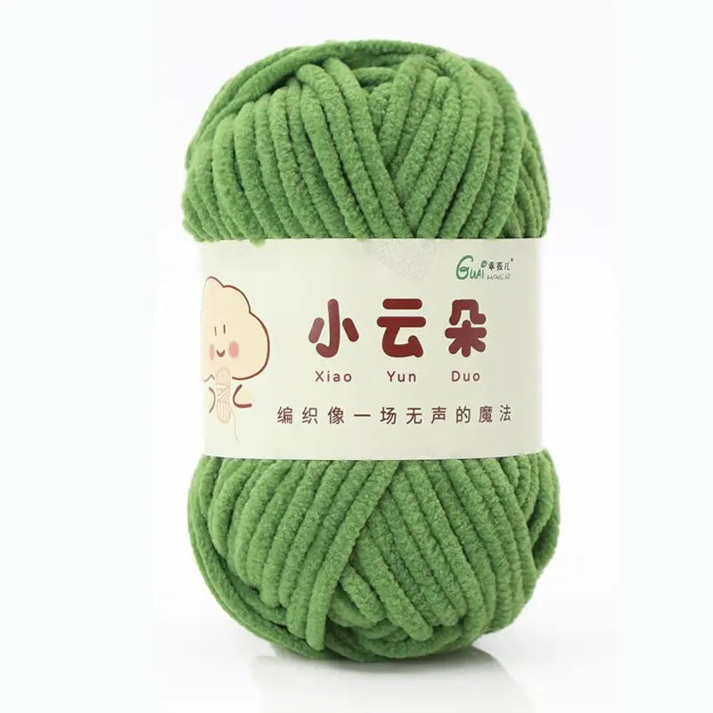 50g/Roll Chenille Yarn for Crochet Solid Color Soft Warm Chenille Yarn for Amigurumi Craft Knitting Baby Blankets Plush Toys