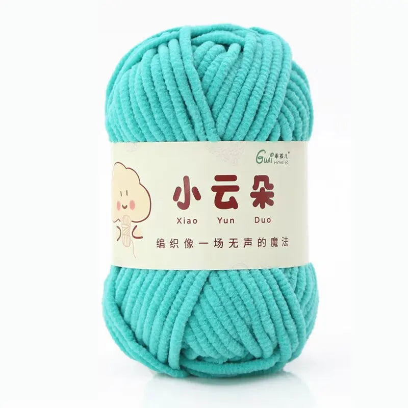 50g/Roll Chenille Yarn for Crochet Solid Color Soft Warm Chenille Yarn for Amigurumi Craft Knitting Baby Blankets Plush Toys