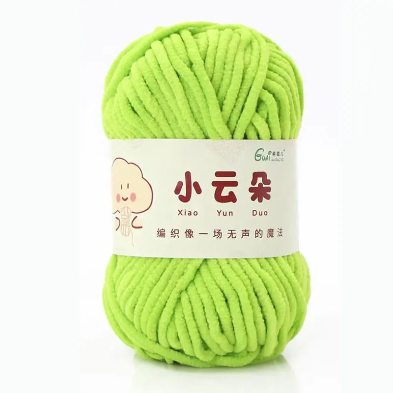 50g/Roll Chenille Yarn for Crochet Solid Color Soft Warm Chenille Yarn for Amigurumi Craft Knitting Baby Blankets Plush Toys