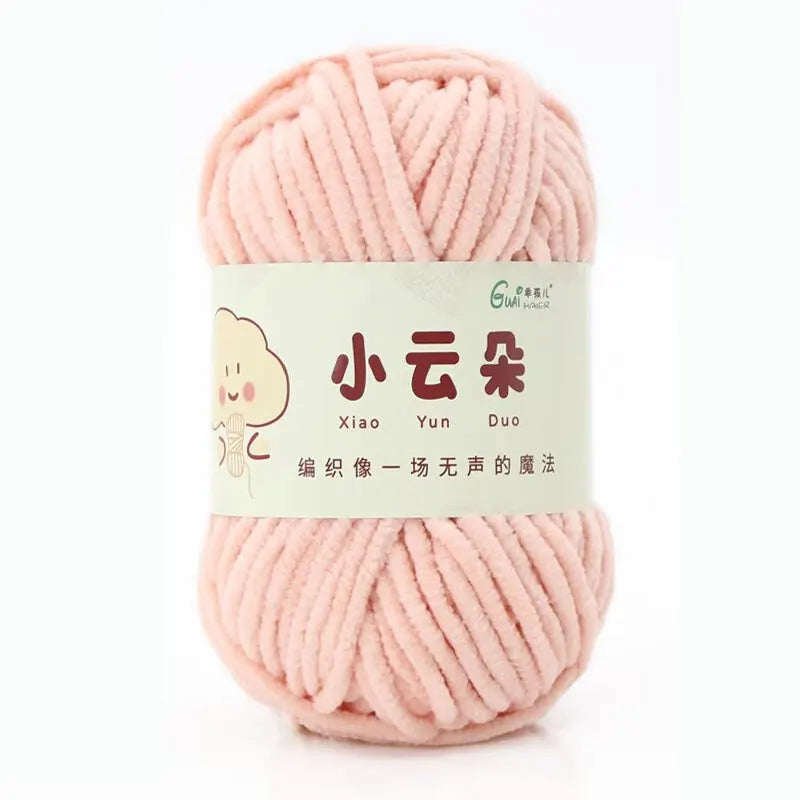 50g/Roll Chenille Yarn for Crochet Solid Color Soft Warm Chenille Yarn for Amigurumi Craft Knitting Baby Blankets Plush Toys