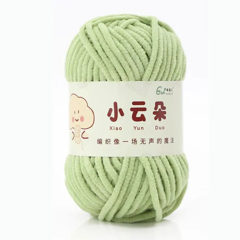 50g/Roll Chenille Yarn for Crochet Solid Color Soft Warm Chenille Yarn for Amigurumi Craft Knitting Baby Blankets Plush Toys
