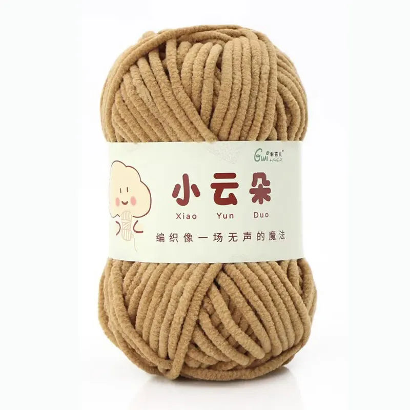 50g/Roll Chenille Yarn for Crochet Solid Color Soft Warm Chenille Yarn for Amigurumi Craft Knitting Baby Blankets Plush Toys
