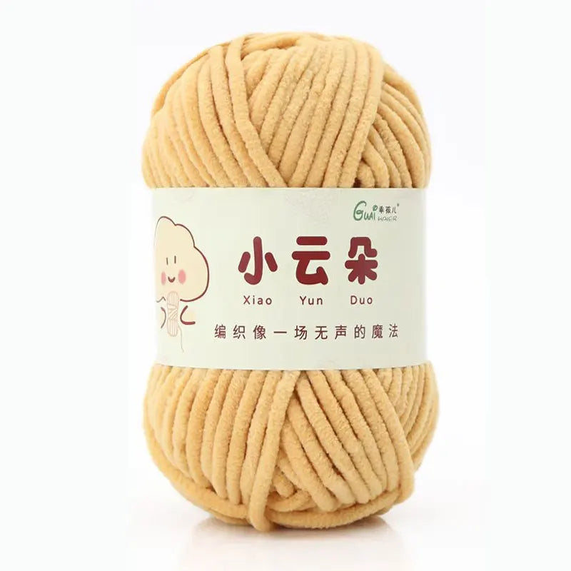 50g/Roll Chenille Yarn for Crochet Solid Color Soft Warm Chenille Yarn for Amigurumi Craft Knitting Baby Blankets Plush Toys