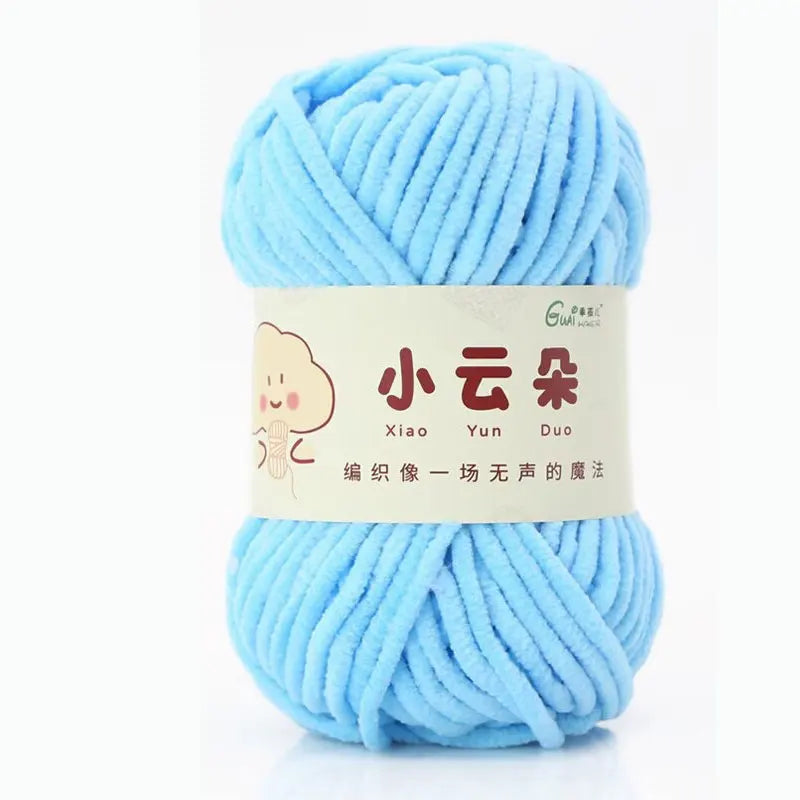 50g/Roll Chenille Yarn for Crochet Solid Color Soft Warm Chenille Yarn for Amigurumi Craft Knitting Baby Blankets Plush Toys