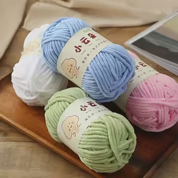 50g/Roll Chenille Yarn for Crochet Solid Color Soft Warm Chenille Yarn for Amigurumi Craft Knitting Baby Blankets Plush Toys